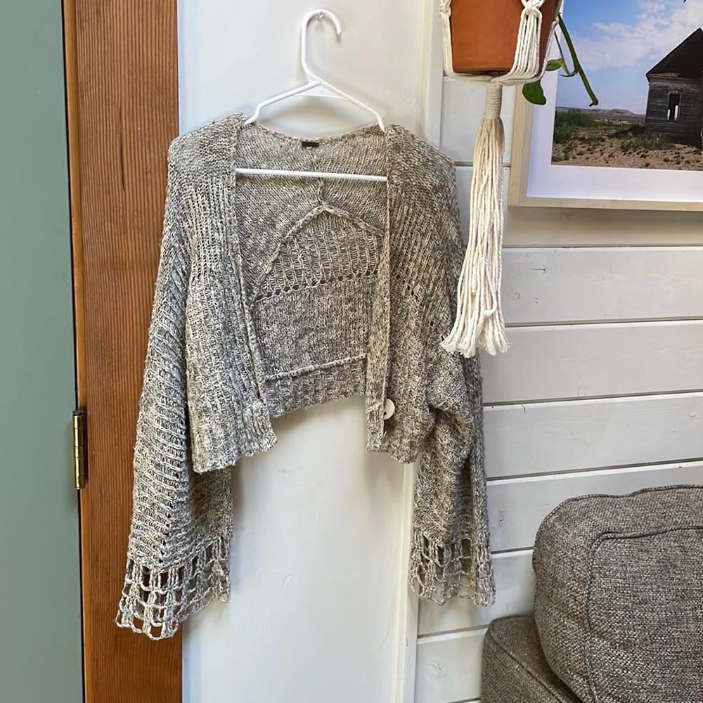 Free People crochet sweater
